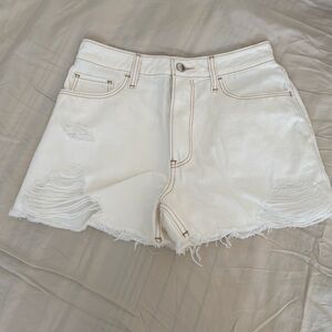 NEW Hollister White Denim Shorts